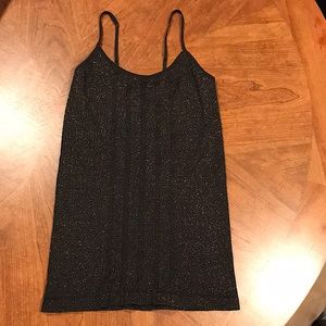 Sparkly Sexy Tank Top - black with gold speckles